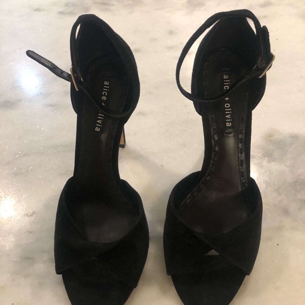 Alice and Olivia Suede Nicole Heels